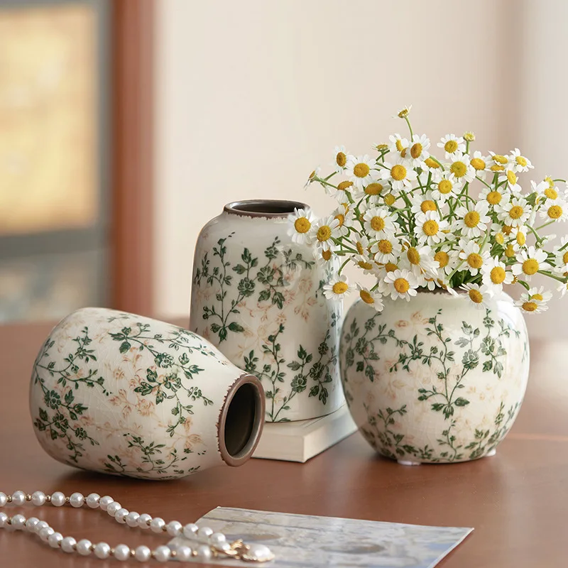 Jarrón de Cerámica, Adorno Floral Acuático, Decoración Suave, Grandes Objetos Decorativos para el Hogar, Macetas para Plantas, Oggetti Decorativi Casa, مزهريات