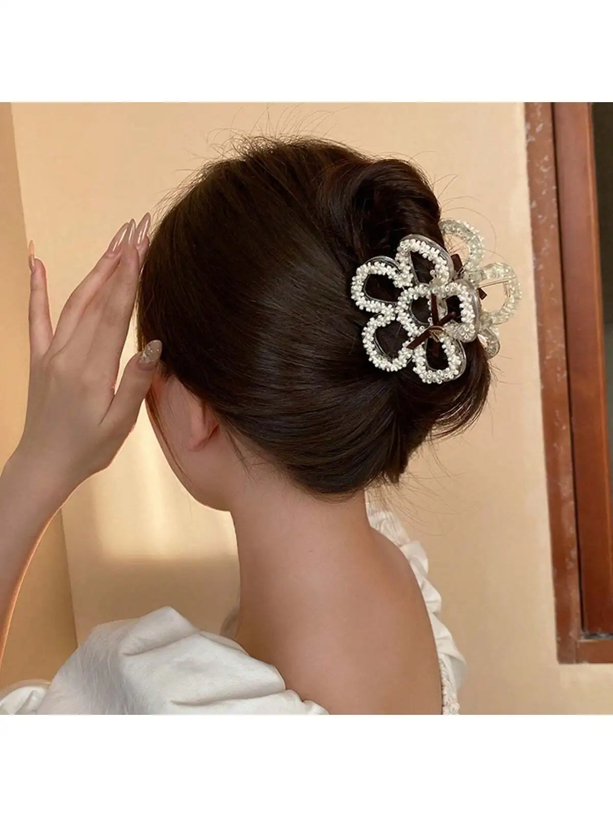 1pc hair catching clip Pearl catching clip back of the head catching clip, Valentine's Day Mother's Day Christmas gift