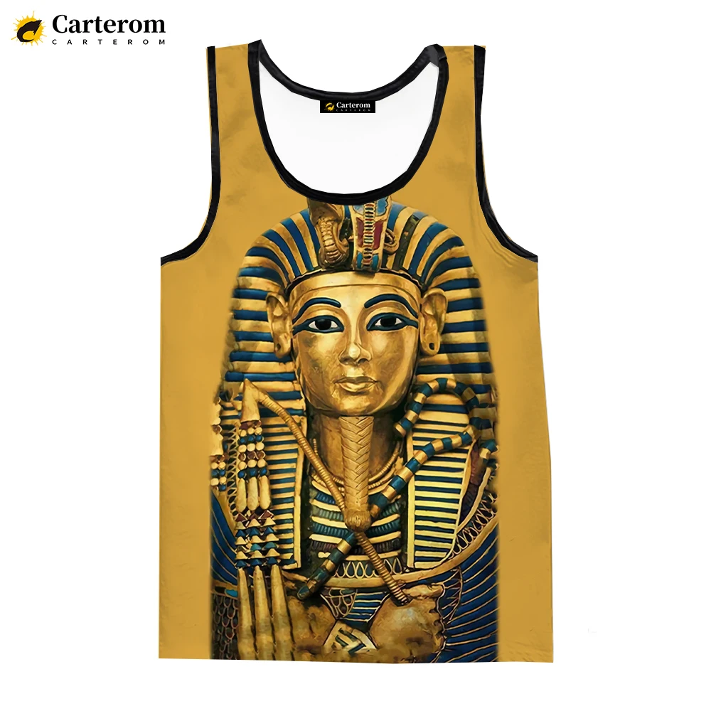 Ancient Egyptian Egypt God Pharaoh Tank Tops Men\'s Clothing Harajuku Streetwear Oversized Tops Sleeveless Shirts Ropa Hombre