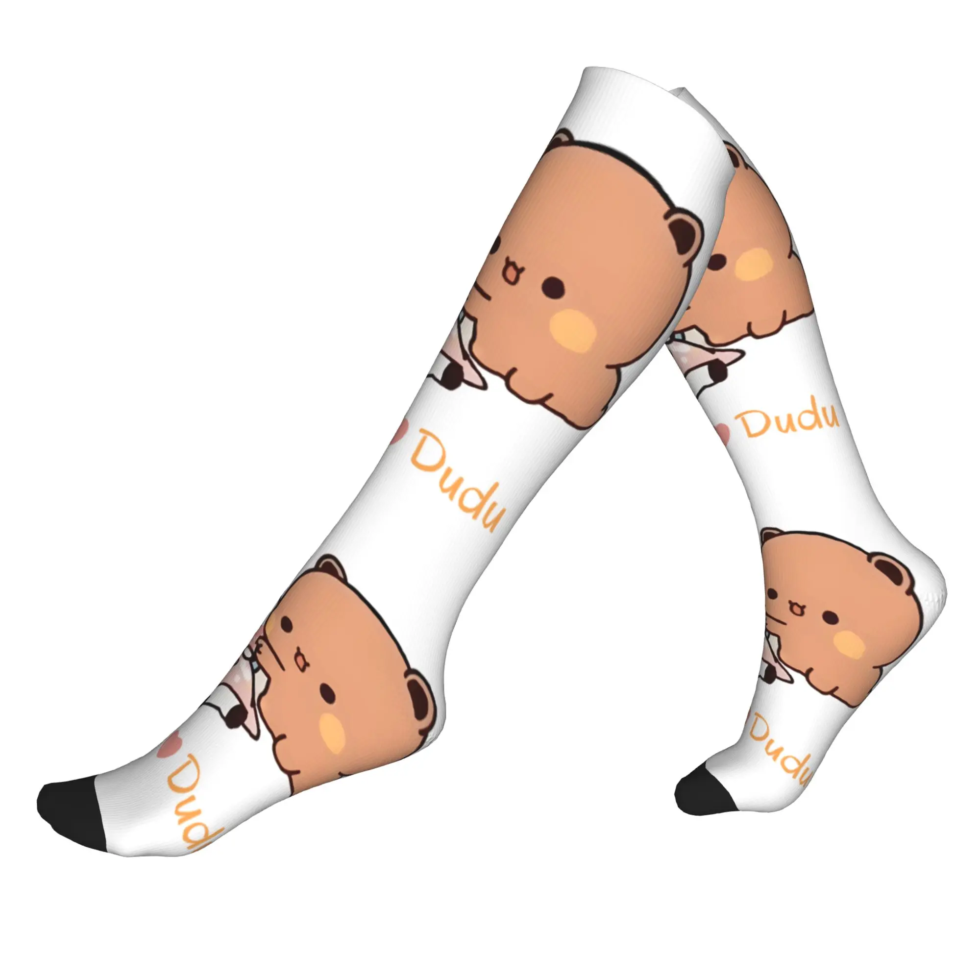 

Fashion Panda Bear And Brownie BUBU DUDU Couple Socks Women Men Warm 3D Print Basketball Sports Sports Compression Socks