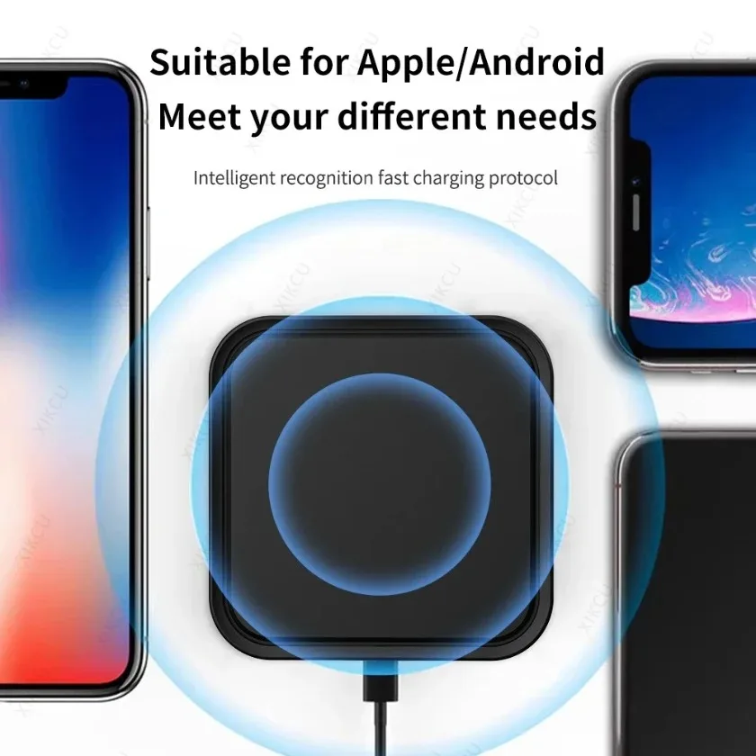 30W Desktop Wireless Charger Pad Fast Charging Station with Cooling Hole for iPhone 17 16 Pro Max 15 14 13 12 Samsung Xiaomi 17