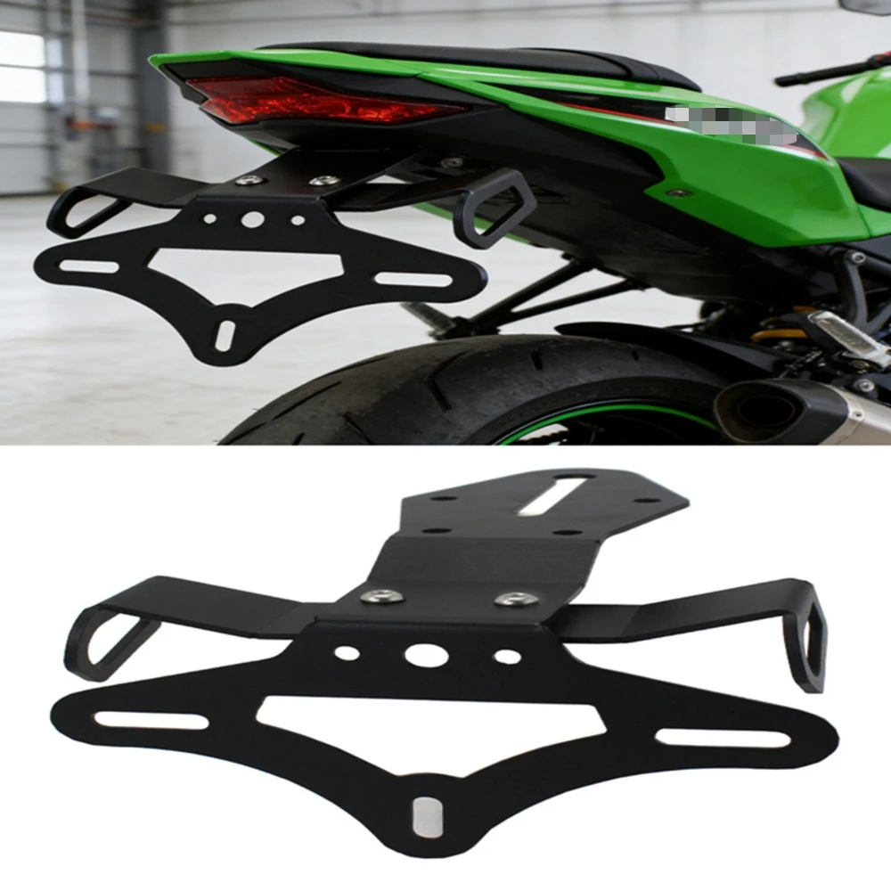 NEW For ZX-10R ZX10R ZX 10R/10RR SE 2016-2021 2019 Rear Registration Bracket License Plate Holder Frame Tail Tidy LED