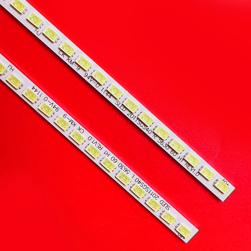 New 2pcs 440mm LED Strips 40 TV 40TL838 40RL838 40HL150C SLED 2011SGS40 L 5630 60 H1 REV1.0 SLED 2011SGS40 R 5630 60 H1 REV1.0