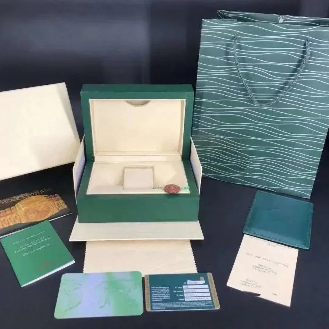 hot Laboratory Green Box Set Packaging Watch Gift Stocking Box With Explanation Card Gift Bag Home Decor Gift Storage