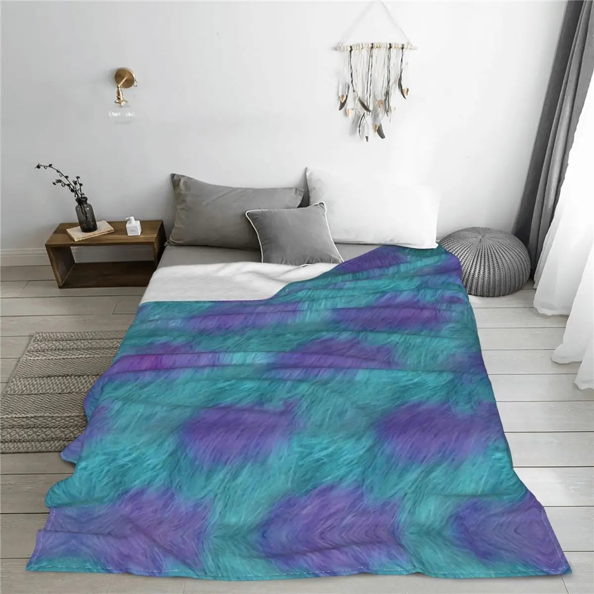 Sully Fur Monsters Sulley Blanket Velvet Winter Sullivan Cartoon Relax Ultra-Soft Throw Blankets for Home Couch Rug Piece