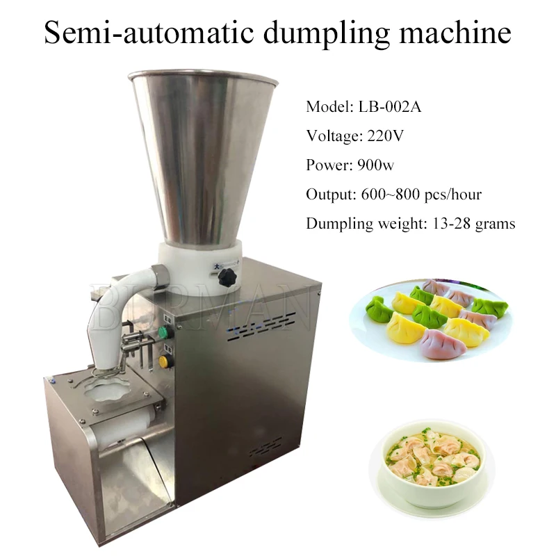 900W Dumpling Wonton Machine Semi Automatic Imitation Handmade Maker