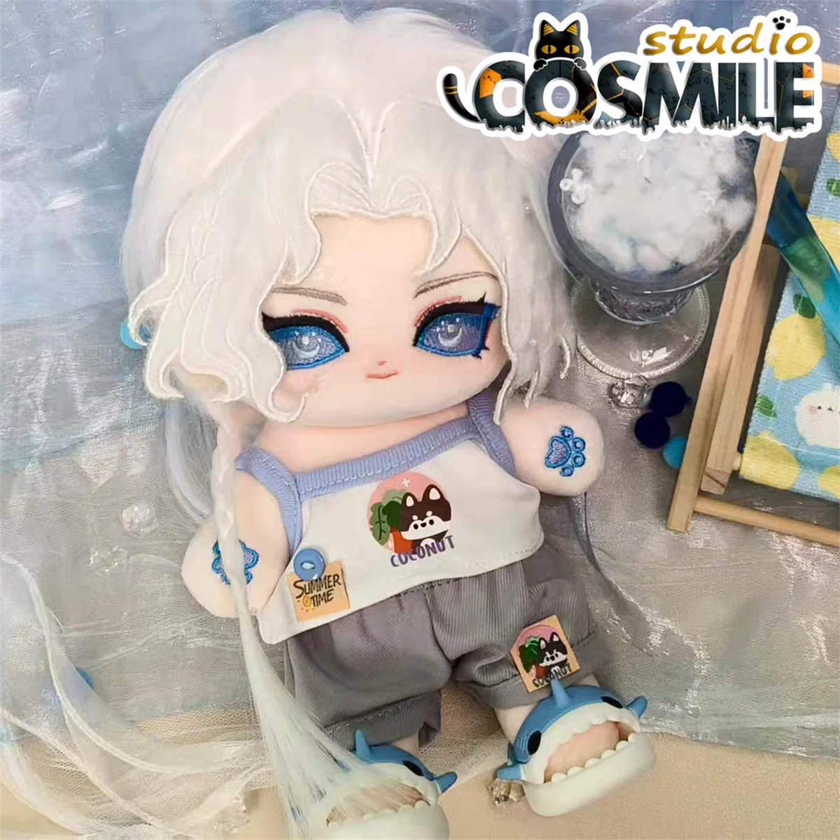 

Original Identity V Photographer Joseph Hunters Button Eyes Stuffed Plushie Plush 20cm Doll Body Skeleton Toy Gift