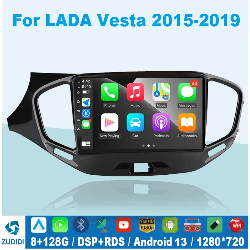 

Мультимедийная магнитола Carplay для LADA Vesta Cross Sport, мультимедийная стерео-система на Android 13,0, с GPS, 9 "экраном, 4G, DSP, видеоплеером, для LADA Vesta, типоразмер 2DIN, 2015-2019
