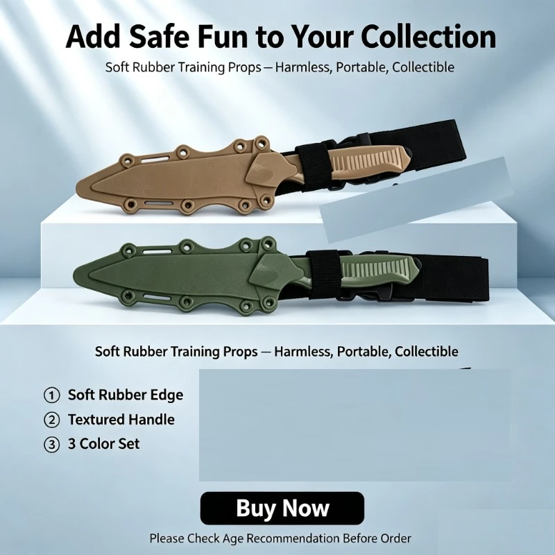 Soft Material Safe Rubber Model, Non-cuttable Prop Simulation Knife, Photo Shooting Decor Prop