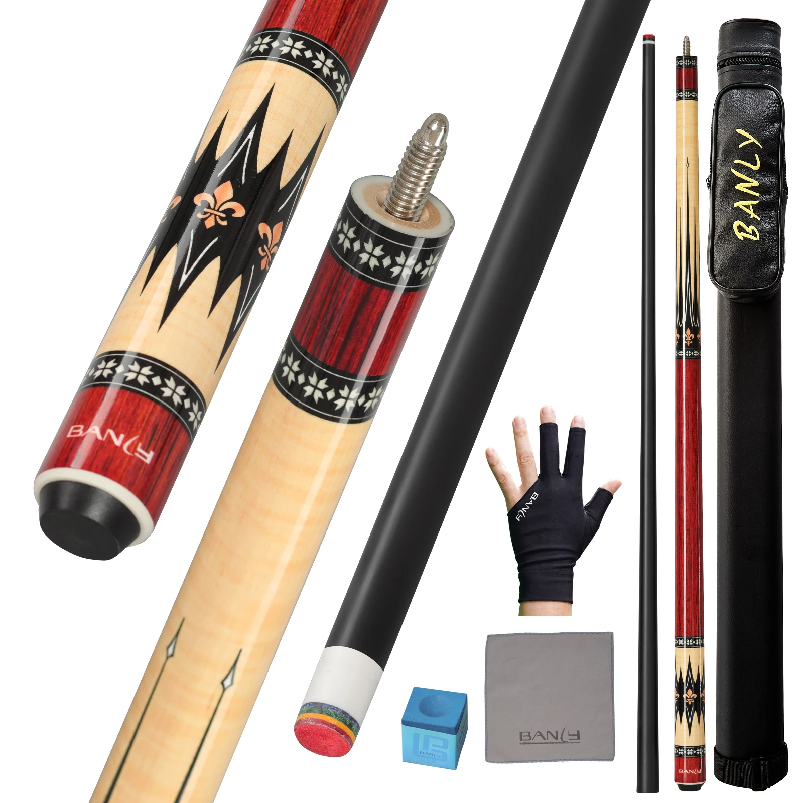Banly Professional Maple Pool Cue Stick 58