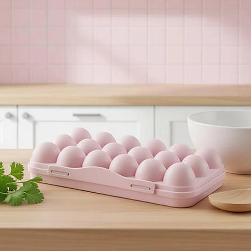 

Egg Tray Holder 12/18 Grid Egg Storage Box Refrigerator Crisper Storage Container Camping Picnic ShockProof Egg Holder Organizer