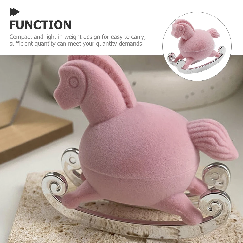 

Jewelry Box Pink Small Animal Ornaments Storage Case for Necklaces Earrings Rings Bracelets Gift Proposal Engagement