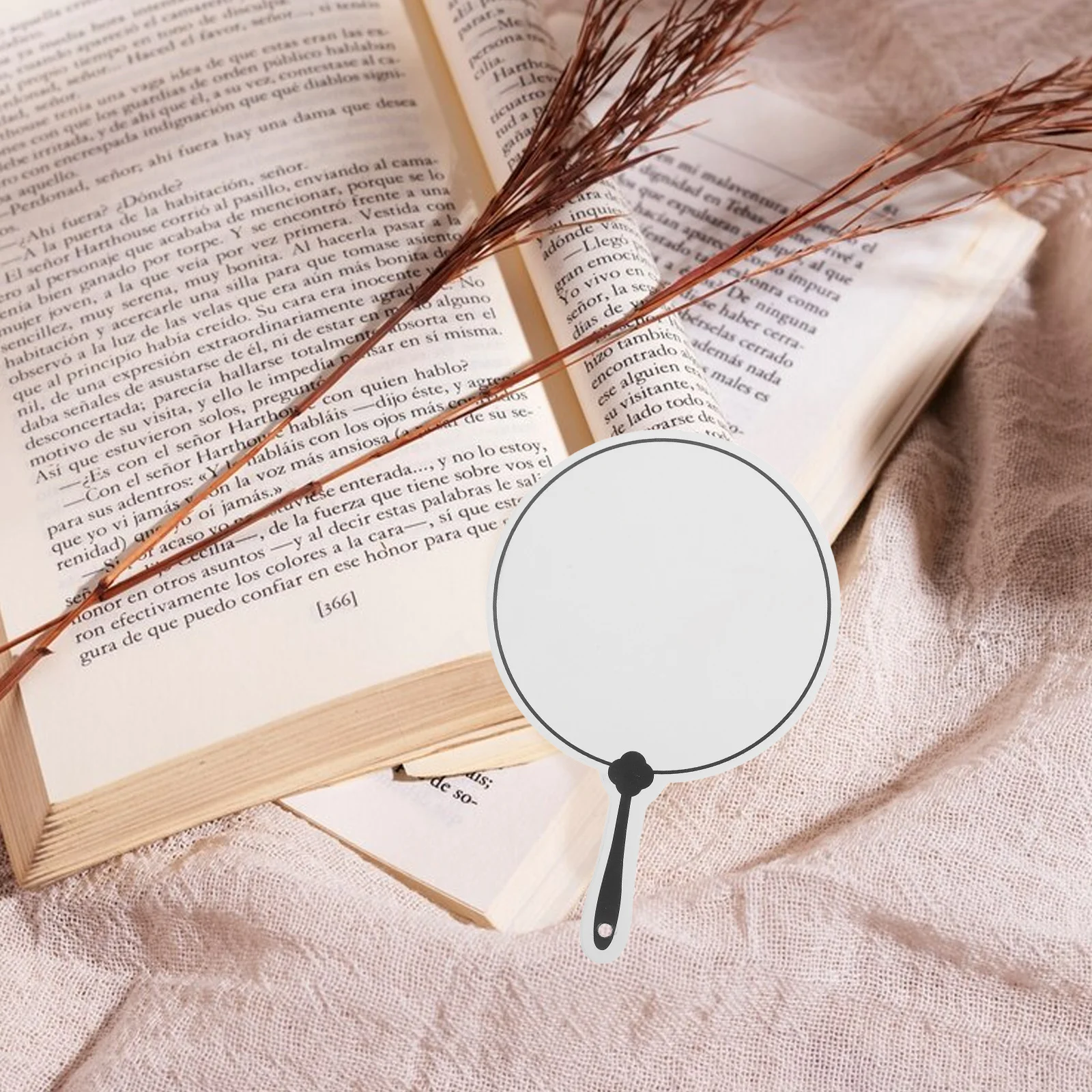 

12Pcs Blank Fan Shape Cardstock Bookmarks White Plain Page Markers Hole DIY Craft Presents Tags Hanging Labels