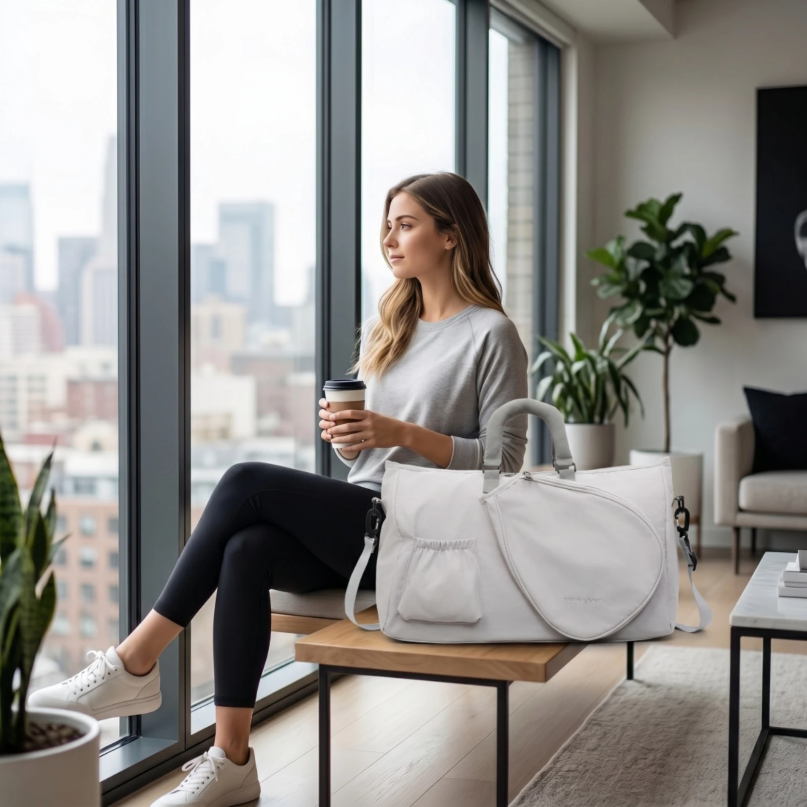 Bag with Racket Pocket Multifunctional Racket Bag Organized Stylish for Travel, Workouts