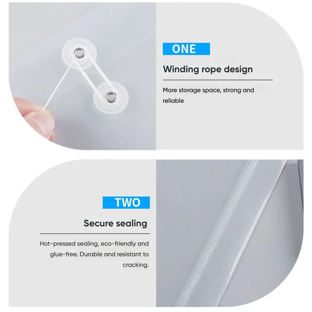 High Quality A5/A6 File Folder Transparent Waterproof Document Folder Plastic Card Paper File Holder Students