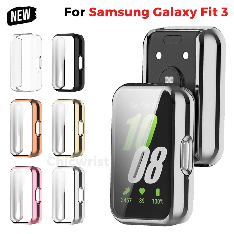 Screen Protector Case for Samsung Galaxy Fit 3 Full Coverage Bumper Soft TPU Protective Cover for Samsung Fit3 Samrt Accessories