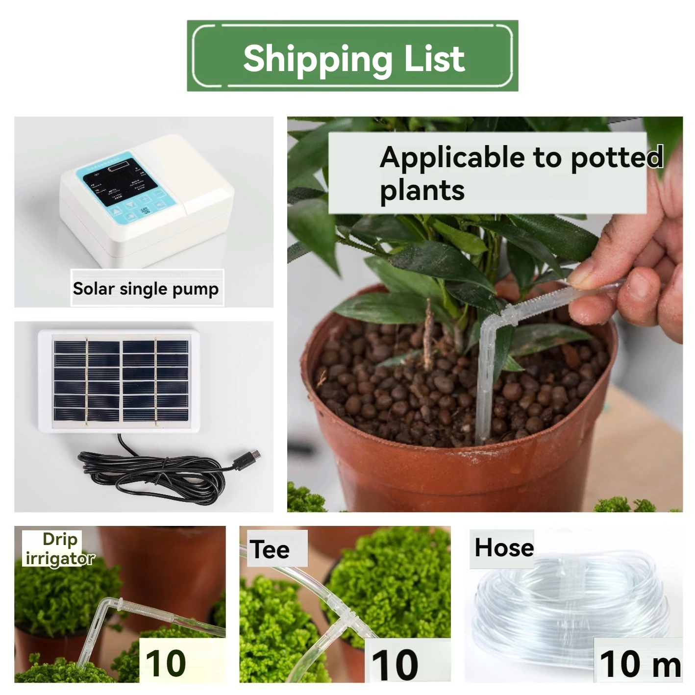 Double pump solar home automatic watering machine intelligent dripping machine regular watering flowers