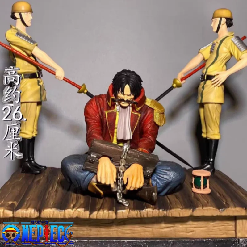 26cm One Piece Anime Figure Gol D Roger Sentenced Platform Action Figurine Pvc Statue Model Decoration Doll Holiday Gifts Toys