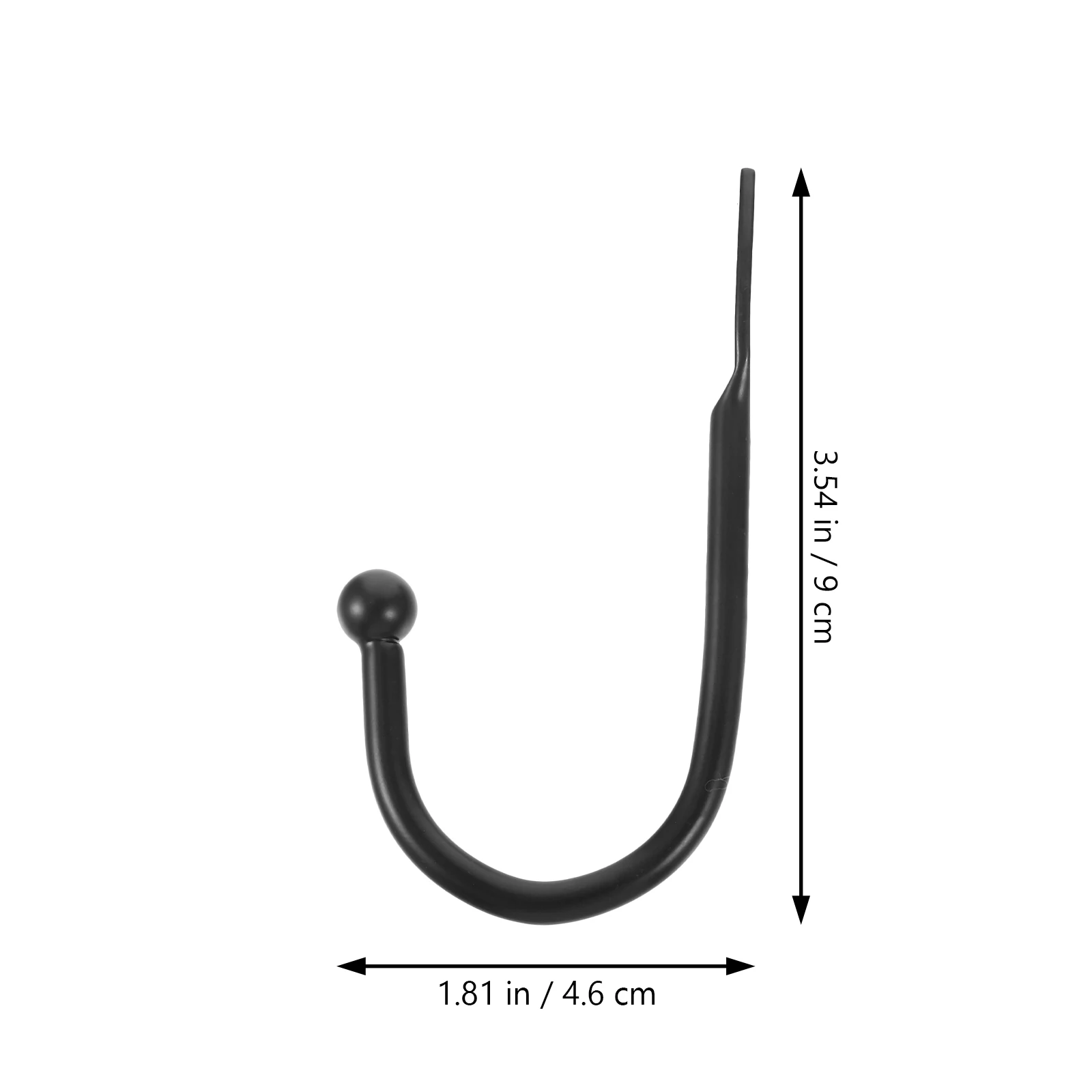 10 Pcs Fixed Curtain System Hooks Simple Retro Wall Mount Coat Rack Black Metal Storage Space Saver Durability Long Use Strong