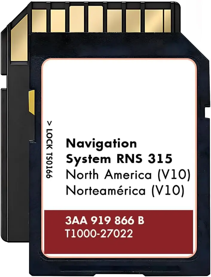 أحدث بطاقة SD للملاحة بنظام تحديد المواقع V10 RNS 315 تم تحديثها خرائط أمريكا الشمالية لـ 2011-2015 Eos Beetle Golf Jetta Passat Tiguan