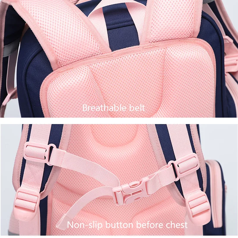 NEW 2024 High Quality Orthopedic Back Primary Girl Shcool Bags Kid Book Bag Teenage Backpacks Waterproof Satchel