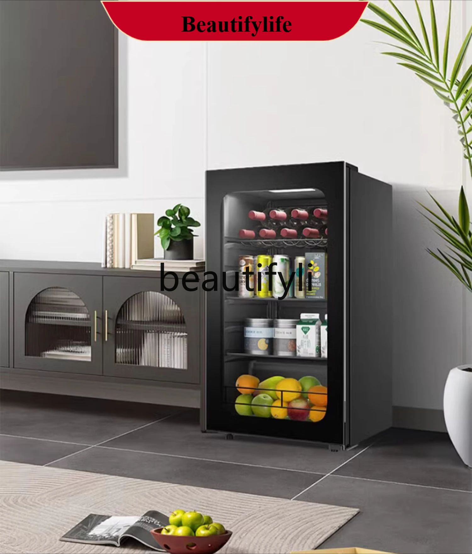

136/167L small refrigerator living room tea beverage frozen fresh-keeping refrigerator