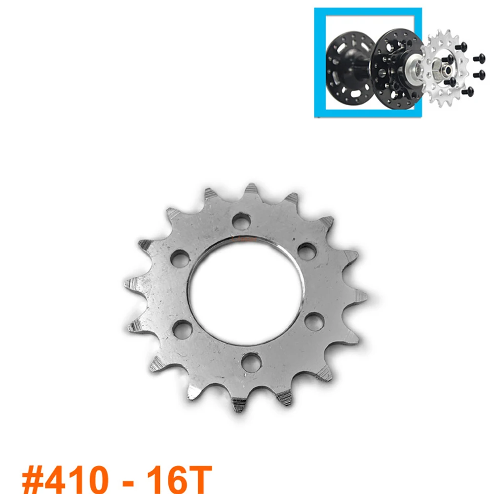 16T Bicycle Fixed Gear For Disc Brake Mount Bolts-fixed Chain Wheel Bike Brake Disc Sprocket Electric Bike Modified Parts