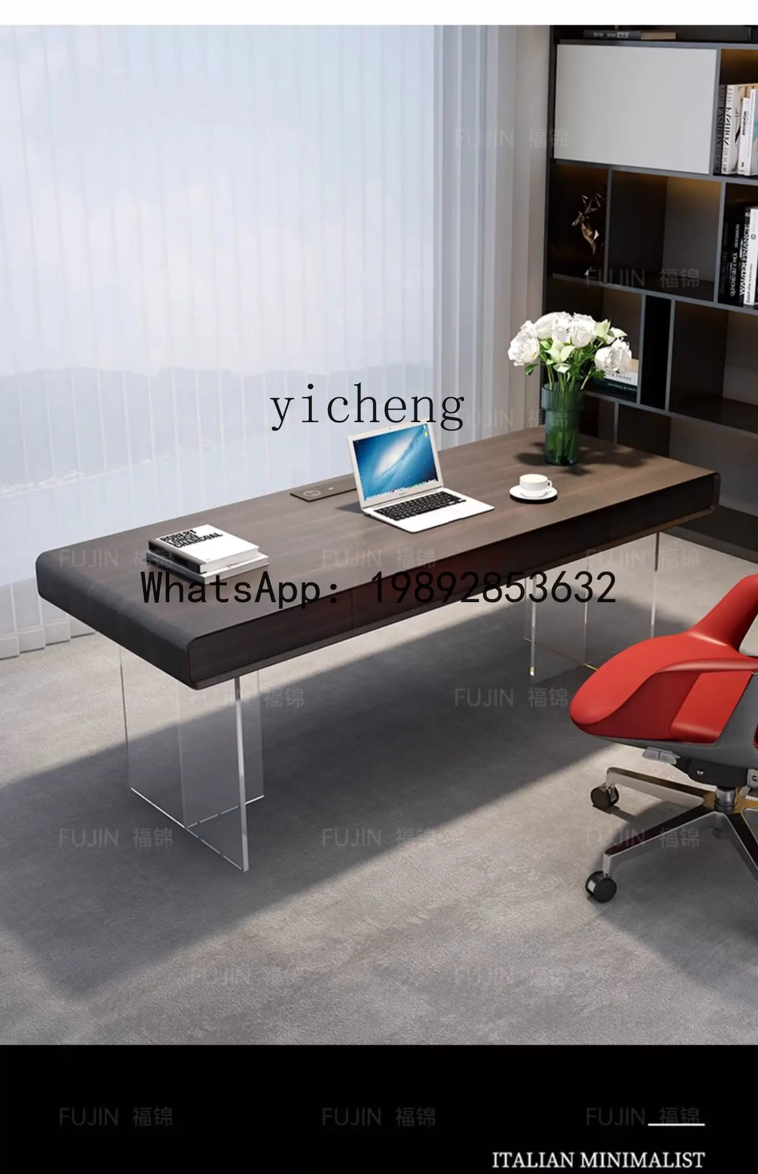 minimalist suspension desk acrylic light luxury modern minimalist study boss desk