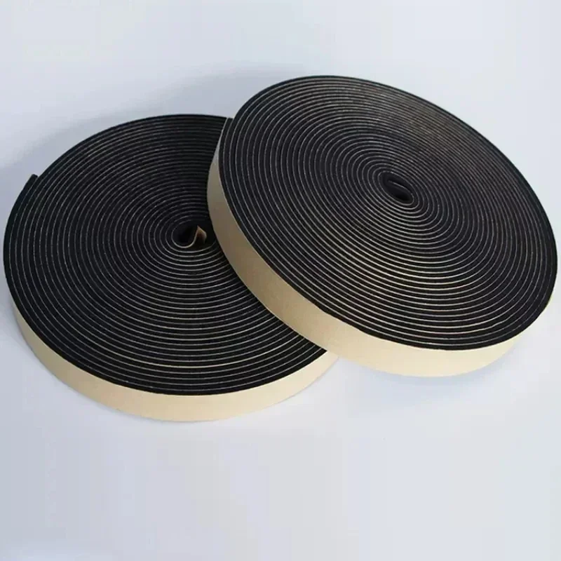 10M EPDM Self Adhesive Sponge Seal Strip Rubber Black Foam Strong Single-sided Adhesive Soundproof Anti-collision Seal Gasket