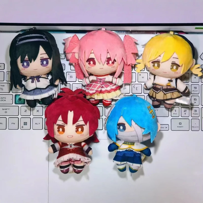 Puella10CM Magi Madoka Magica Plüsch-Schlüsselanhänger Kaname Madoka Akemi Homura Tomoe Mami Sakura Kyoko Niedlicher Anime Plüschpuppen-Anhänger