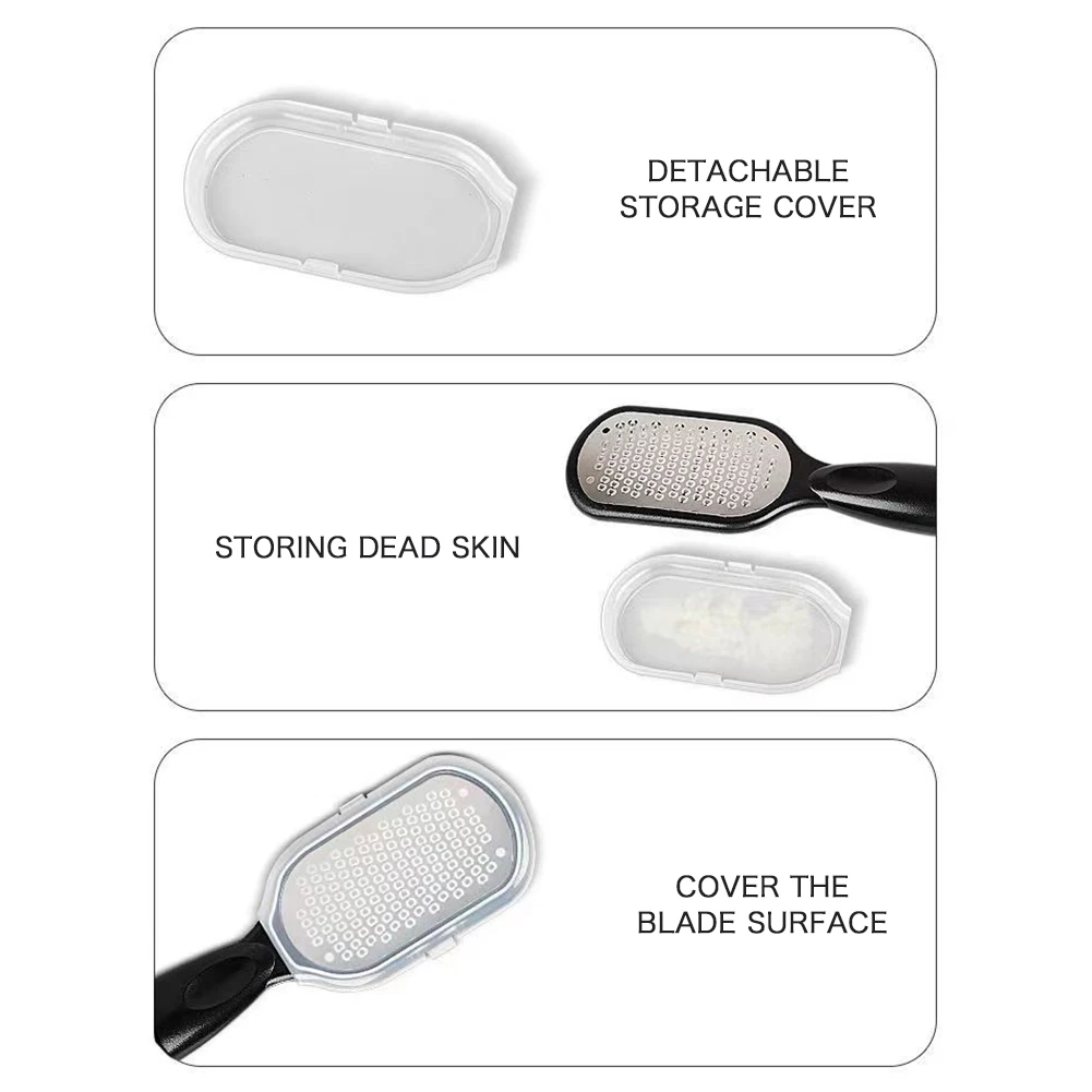1 Pcs Foot File Scrubber Splash-proof Manual Stainless Steel Foot File Portable Sturdy Foot Grinding Maker for Foot Care view 6