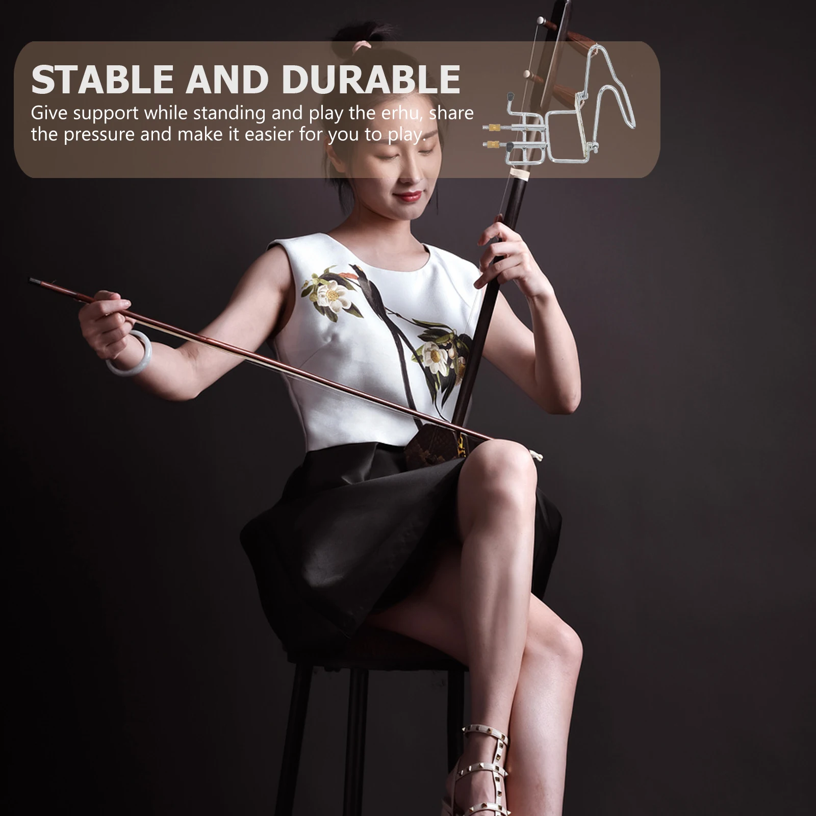 

Erhu Waist Support Musical Instruments Holder Simple Stand Supporting Rack Vertical