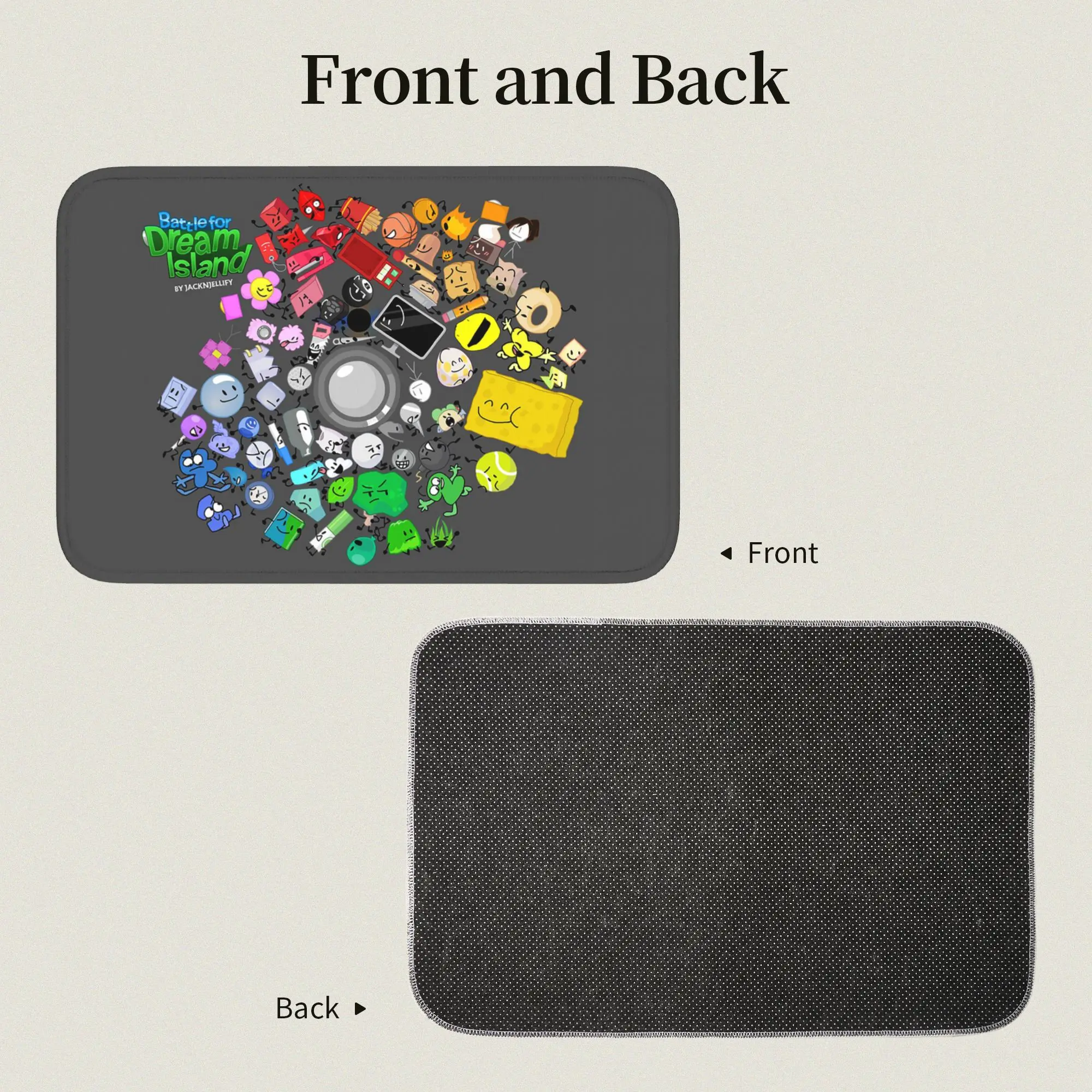 Battle For Dream Island Bfdi Anime Characters Doormat Kitchen Entrance Floor Mat Non-slip Carpet Rug for Bedroom Footpad Mats
