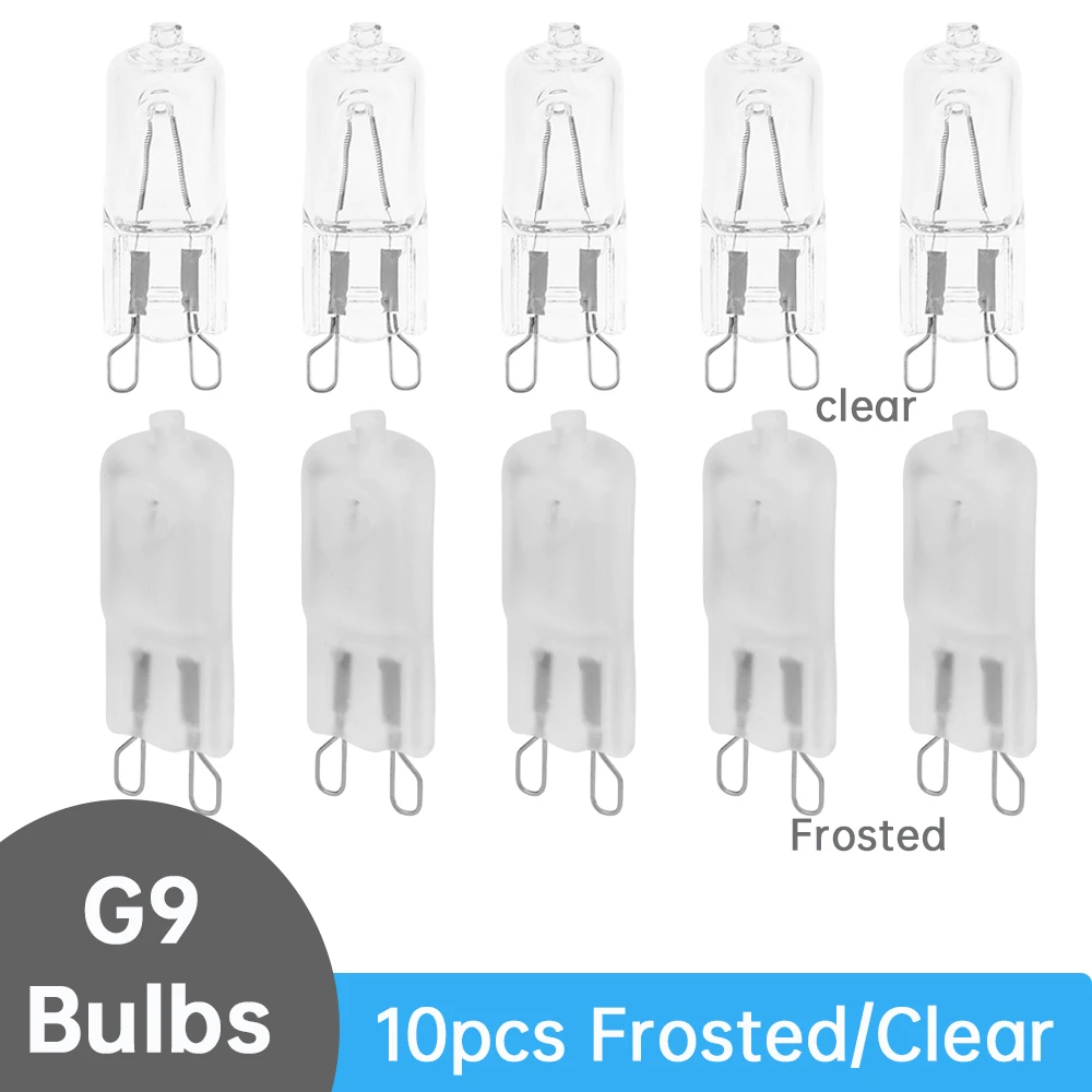 G9 Halogen Bulb 120V 25W T4 – 2-Pin Base, Dimmable, Warm White 2700K, 12-Pack, For Chandeliers & Pendants
