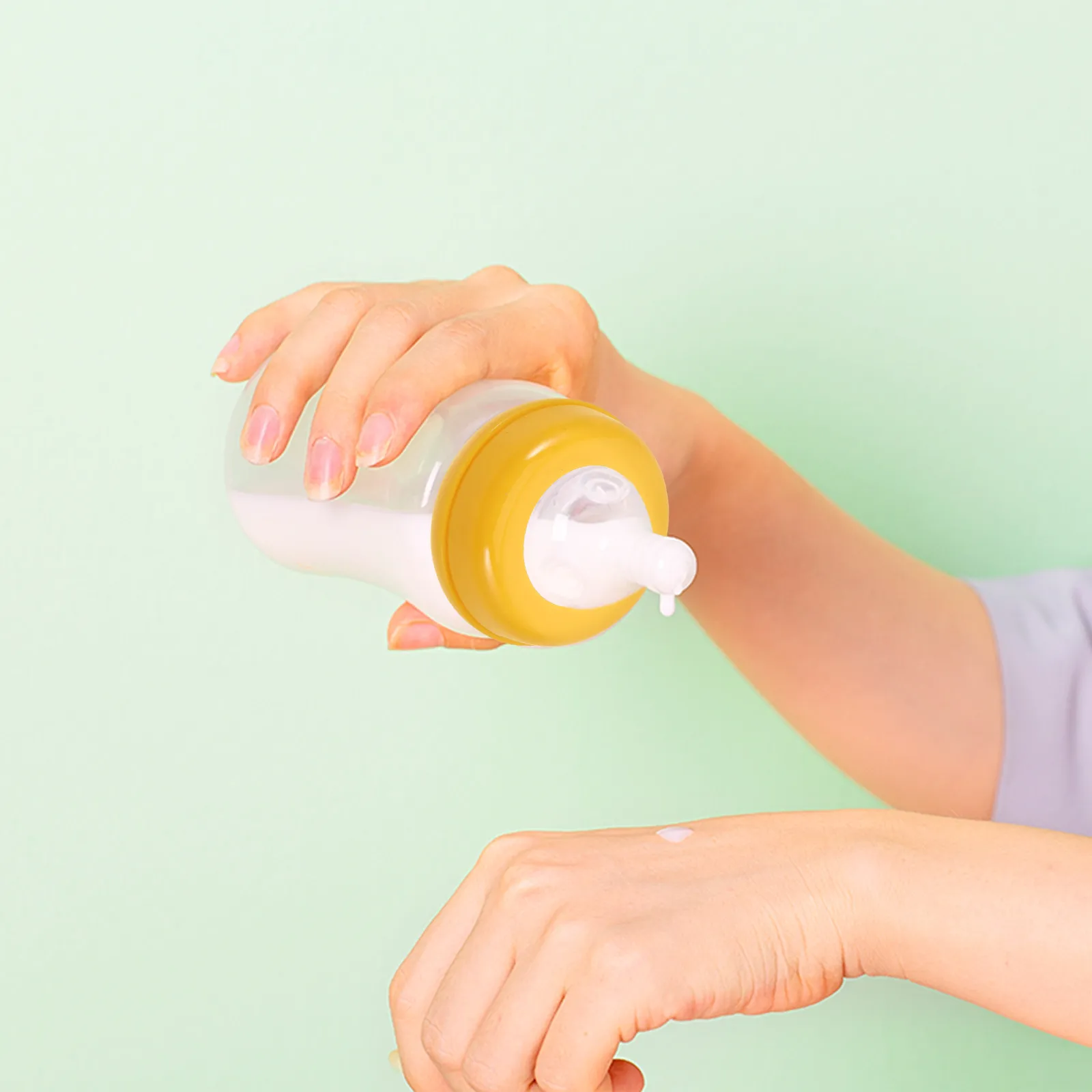 

Набор из 5 многоразовых пластиковых колец-фиксаторов для детских бутылочек с широким горлышком, на винтовой резьбе, для кормления