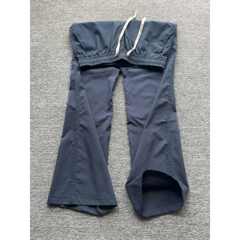 

Брюки из ледяного шелка, мужские летние тонкие расклешенные быстросохнущие американские водонепроницаемые куртки, повседневные брюки