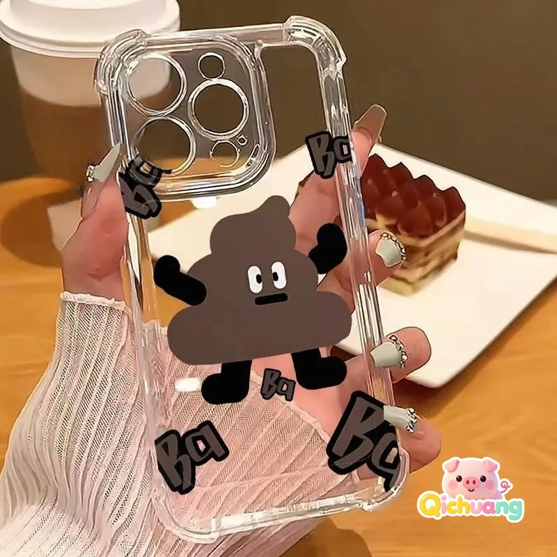 For Samsung Galaxy S26 S25 Edge S24 S23 S22 S21 Plus Ultra FE Lite  Phone Case Cute Dog Shit Cartoon Clear Soft Back Cover