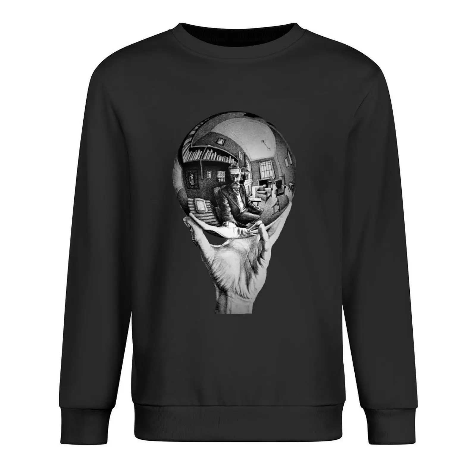 

Escher - hand and crystal ball Pullover autumn clothes aesthetic clothing men clothing men's sweat-shirt men's sweatshirts