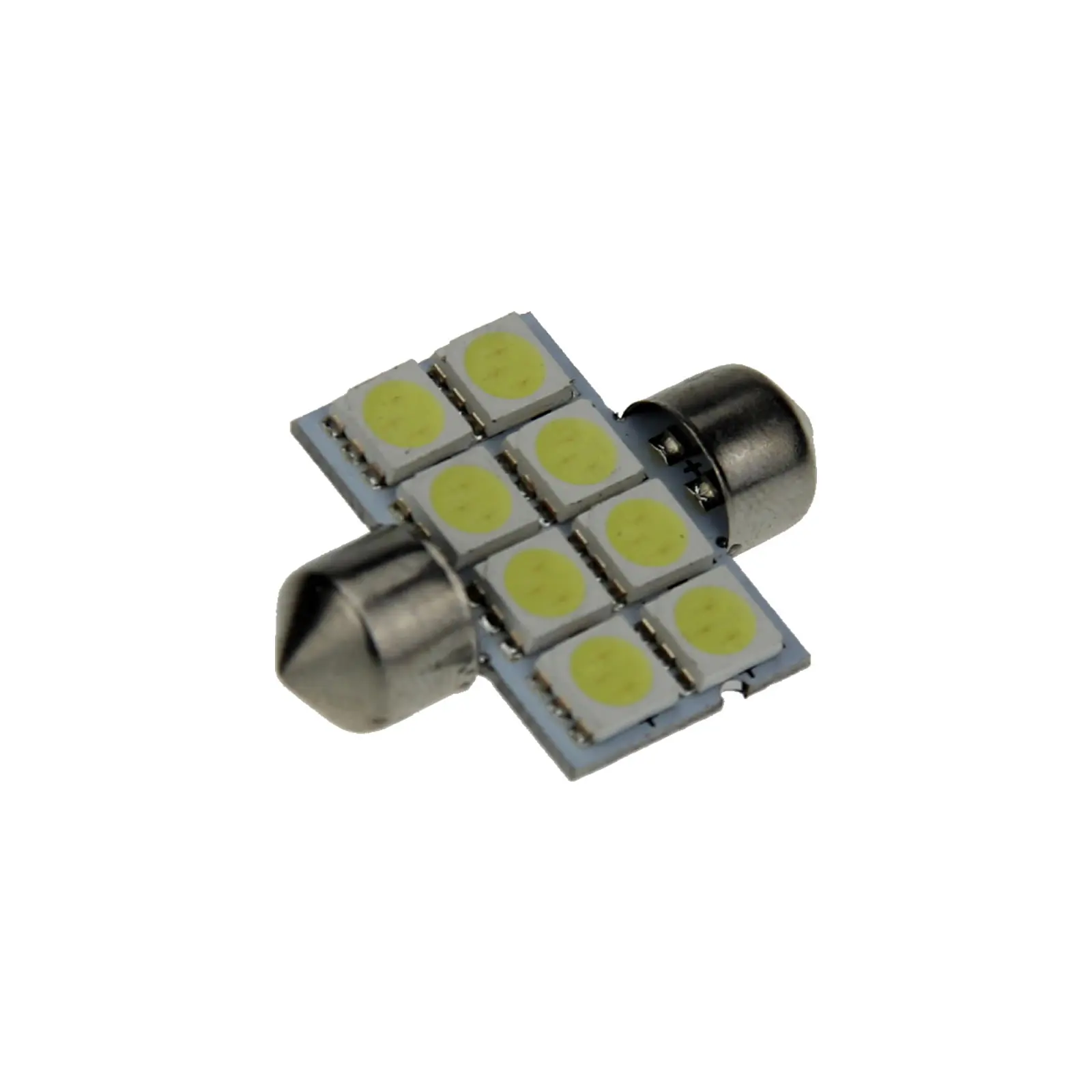 10x White Car 31MM Festoon Light marker Blub 8 Emitters 5050 SMD LED 30922 I005-W