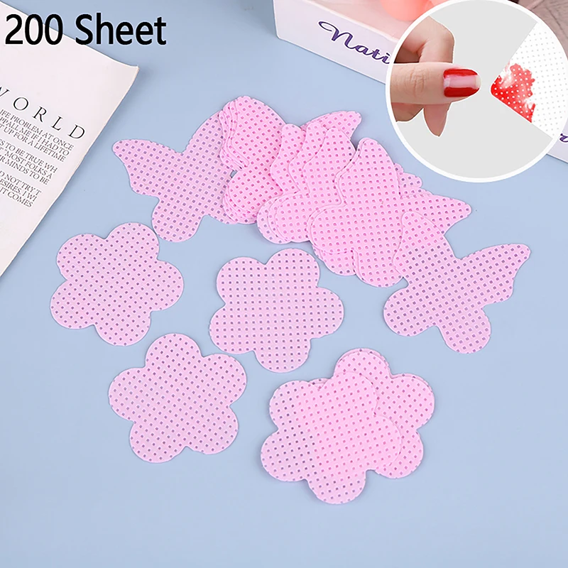 200PCS Lint-Free Nail Polish Remover Cotton Wipes UV Gel Tips Remover Cleaner Paper Pad Nails Polish Art Cleaning Manicure Tools