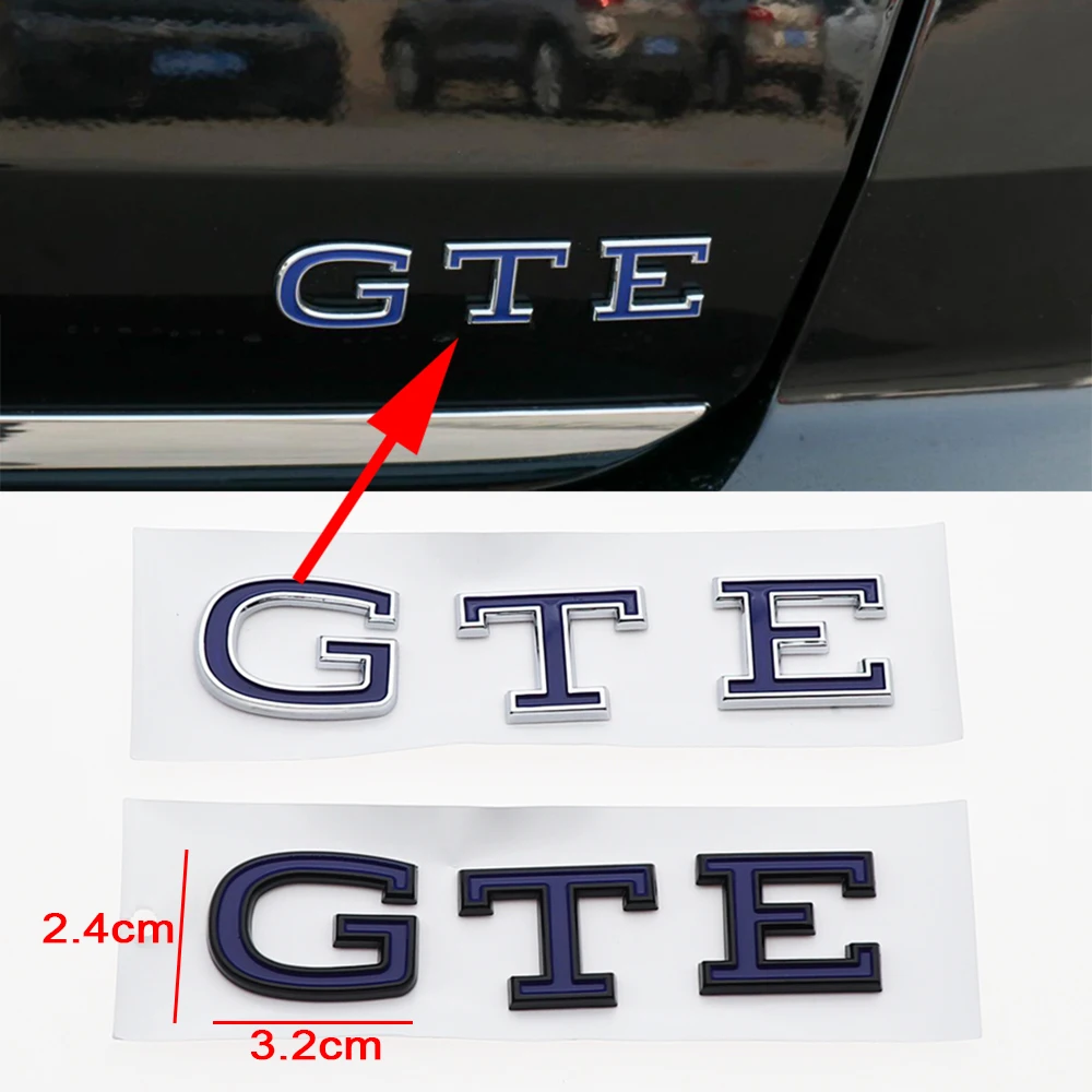 1PC 3D ABS GTE Car Letter Logo Sticker Tail Bumper Badge Auto Rear Trunk Emblem Accessories DZ