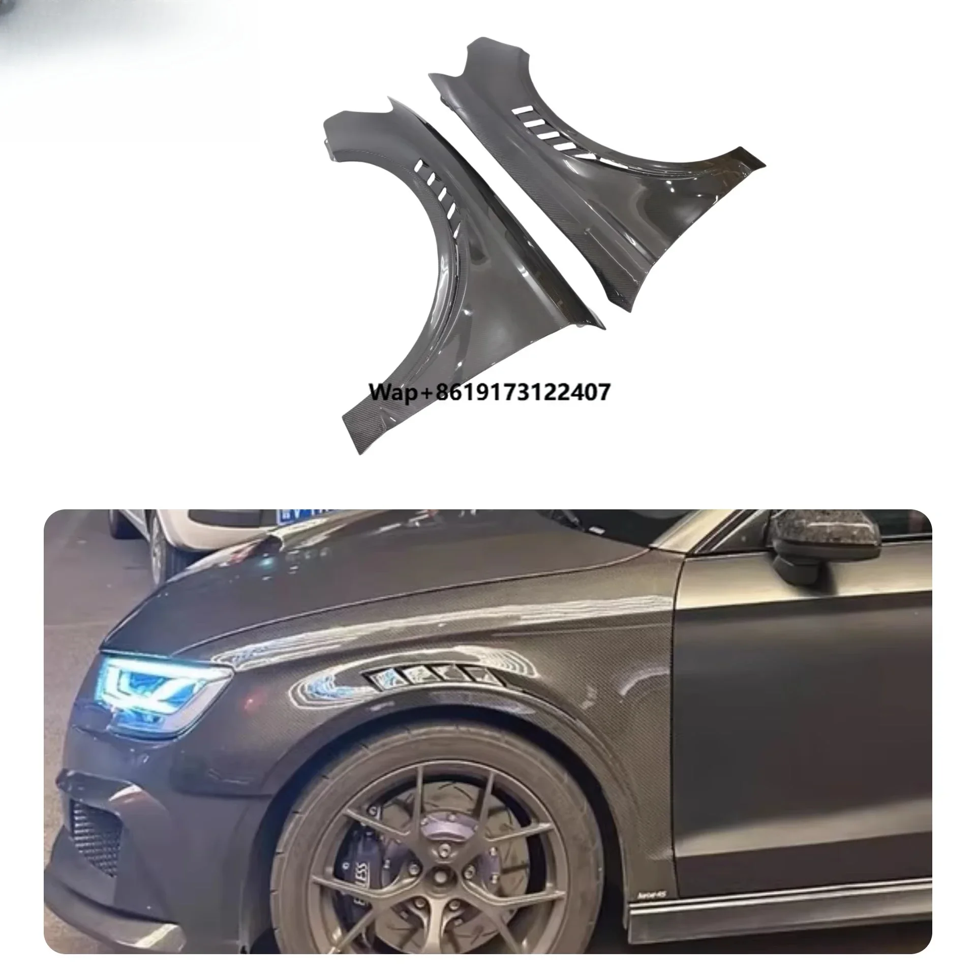 

A3 S3 8V High Quality Real Carbon Front Wheel Fender Upgrade Car Side Vent Fender for A3 S3 Fender