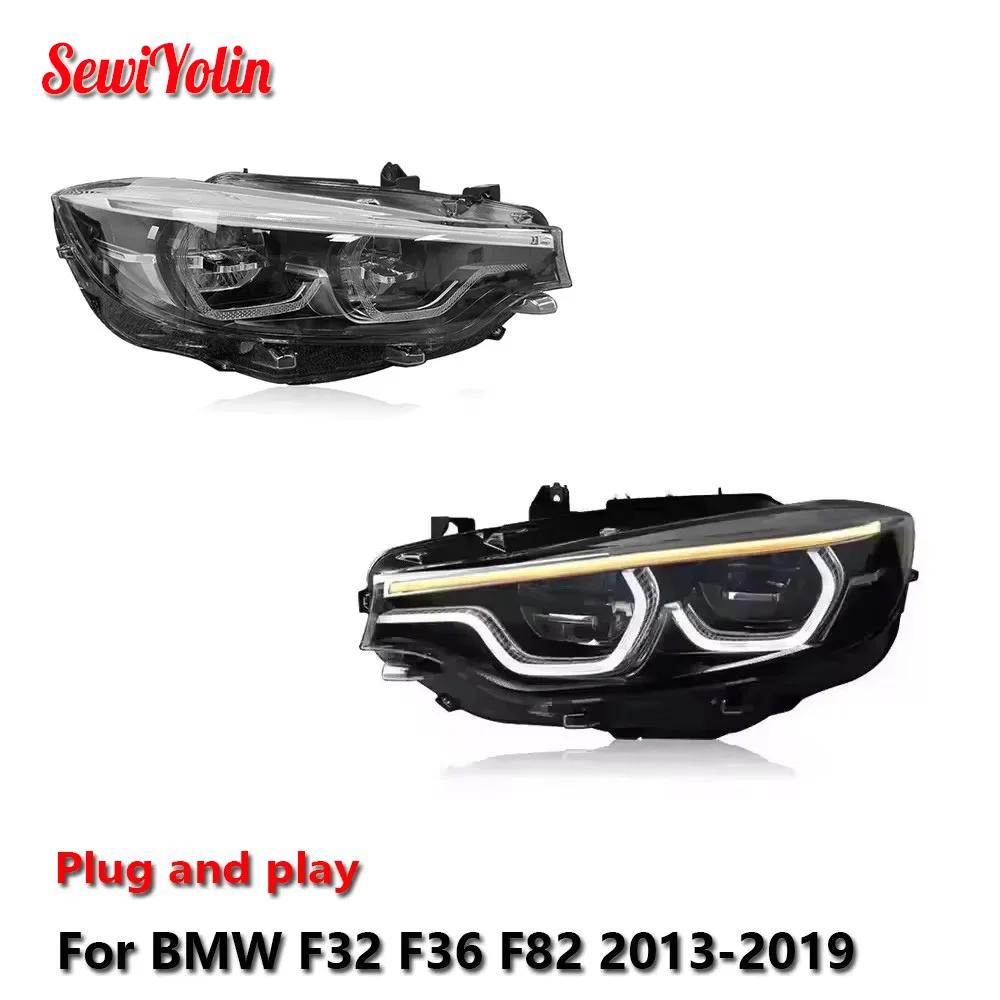 Reflektory samochodowe LED do BMW serii 3 F32 F36 F82 f80 2013-2019 Automatyczne światło przeciwmgielne DRL Hamulec Włącz kierunkowskaz Plug and Play