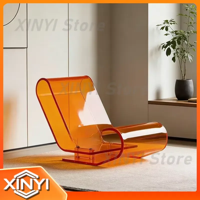Acrylic Single Chair for Modern Living Room for Lazy Chair for Recliner Sofa for Comfortable Back Chair for Casual Seating