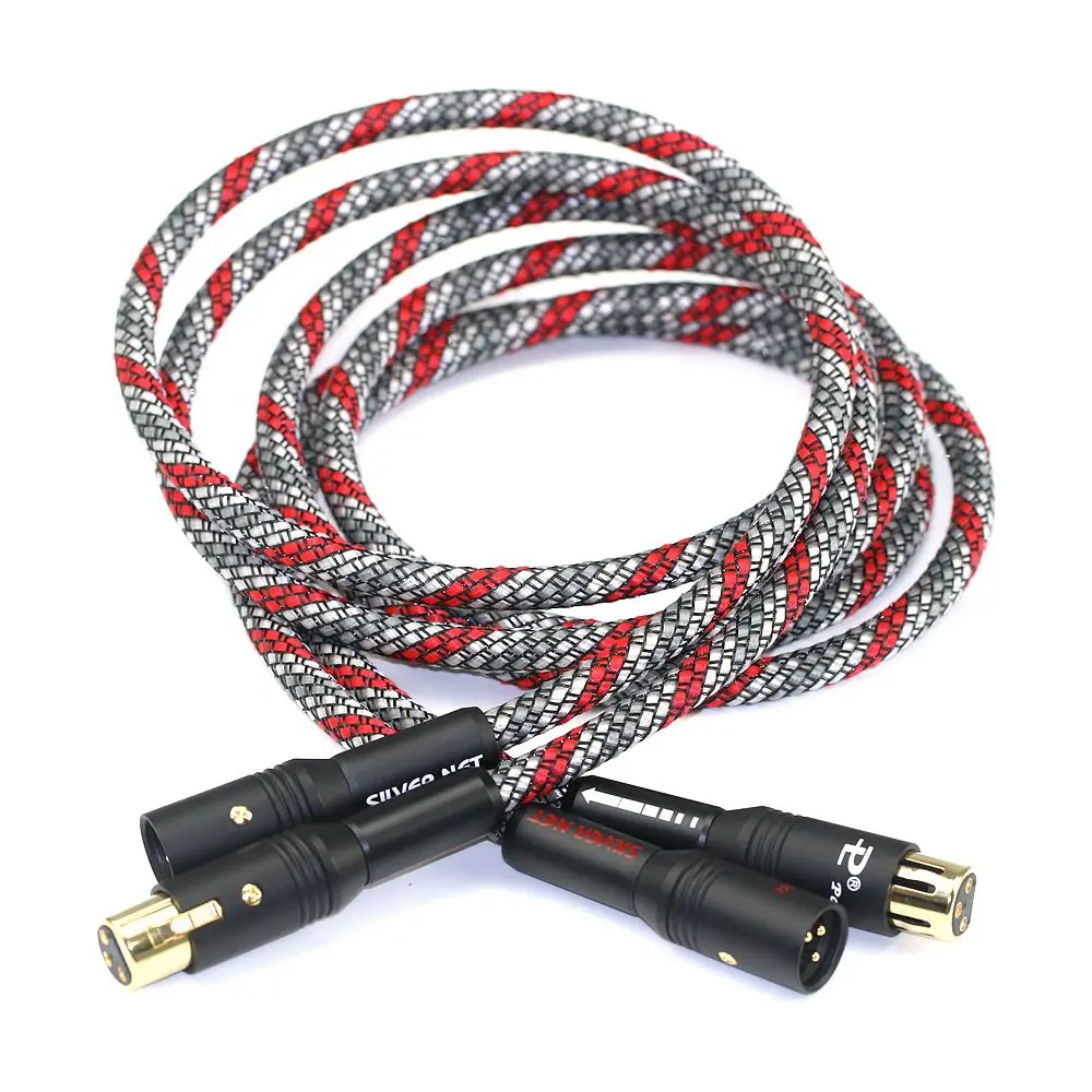 QED HiFi fever balance line four-core single crystal copper silver-plated XLR microphone line condenser microphone line