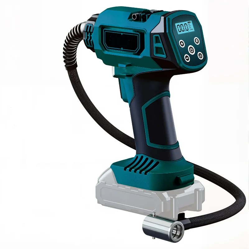 Cordless Tyre Inflator Portable Handheld Air Pump for Makita/Milwaukee 18V Li-ion Batteries with Digital Pressure Gauge for Cars