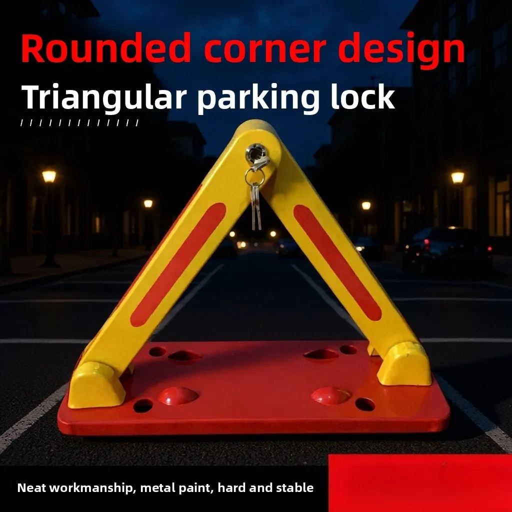 DurableCar Occupation, Parking Space Ground Pile Car Stopper A-type Parking Space Lock Parking Lot Free Punching Triangle Lock