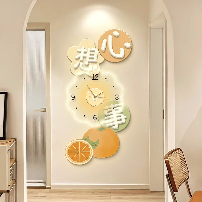 Silent Stylish Wall Clock Luxury Design Cute Living Room Art Wall Clock Kitchen Display Orologio Da Parete Home Decoration