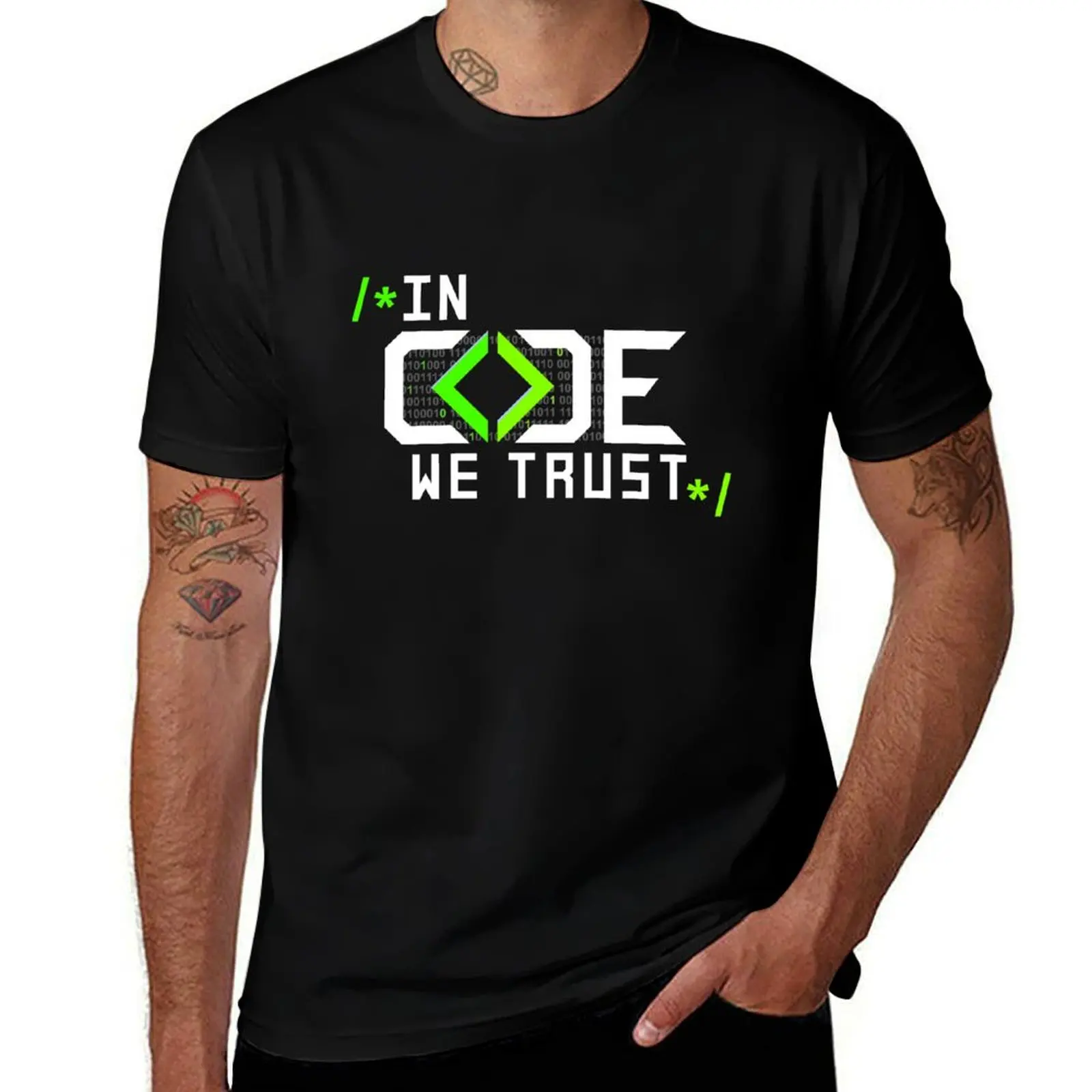 

In Code We Trust T-Shirt funny t shirts cotton man t shirt summer man t shirt luxury T-shirt