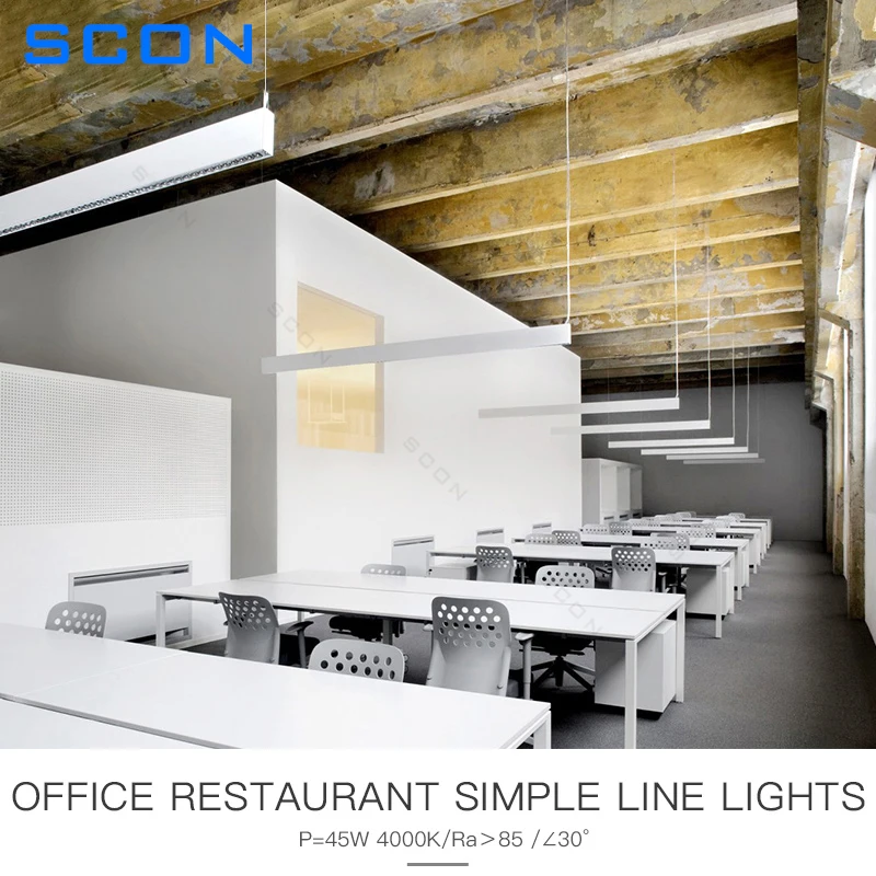 SCON 120cm surface mounted LED line light bar creative linear  long strip office  corridor lamp ceiling & hanging line lamp